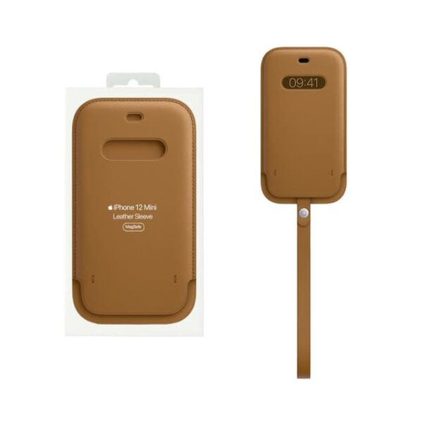 Apple Sleeve iPhone 12 mini - Magsafe - Leather Saddle Brown