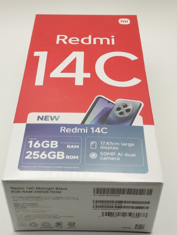 Redmi 14C,16GB Ram and 256GB Rom, Lock box